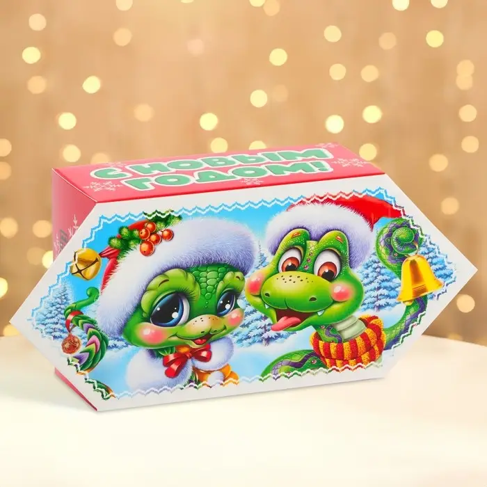 Подарочная коробка Новогодняя Конфета малая«Сладкая парочка» с игрой, анимацией 9.5×8×12 см Подарочная коробка Новогодняя Конфета малая«Сладкая парочка» с игрой, анимацией 9.5×8×12 см