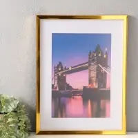 Фоторамка для фото 30х40 см, с паспарту 21х30 см, Lumo, золото