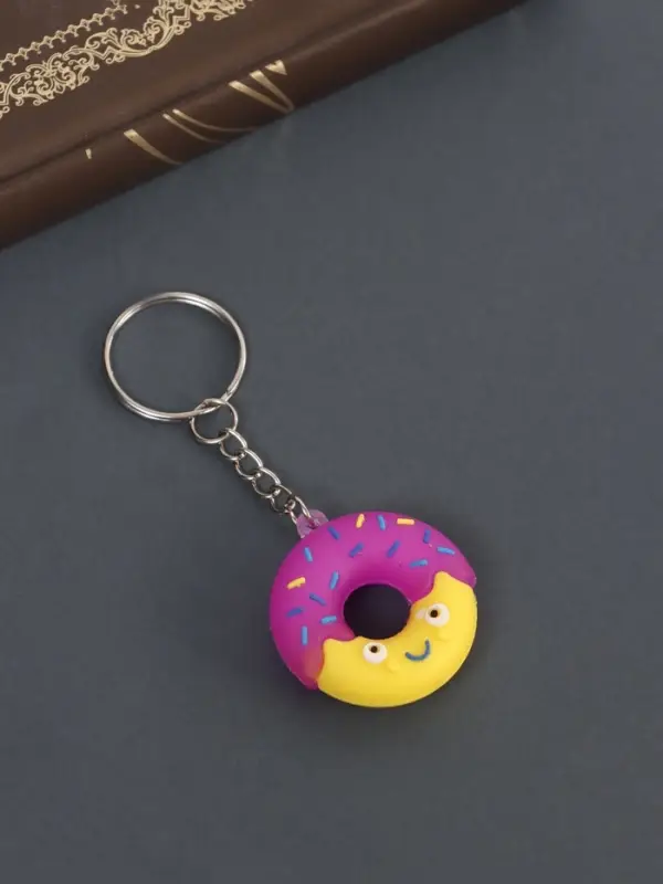 Брелок резина  Брелок резина "Весёлый пончик" МИКС 3,5х3,5 см