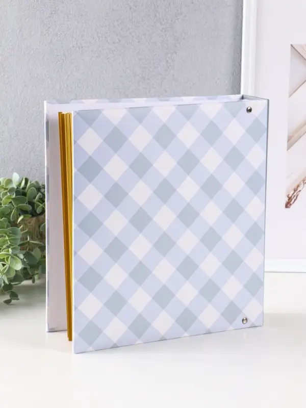 Фотоальбом 50 магнитных листов 23X28см, Фотоальбом 50 магнитных листов 23X28см, "Малыш в белой шапочке", пер-т 3-кольца