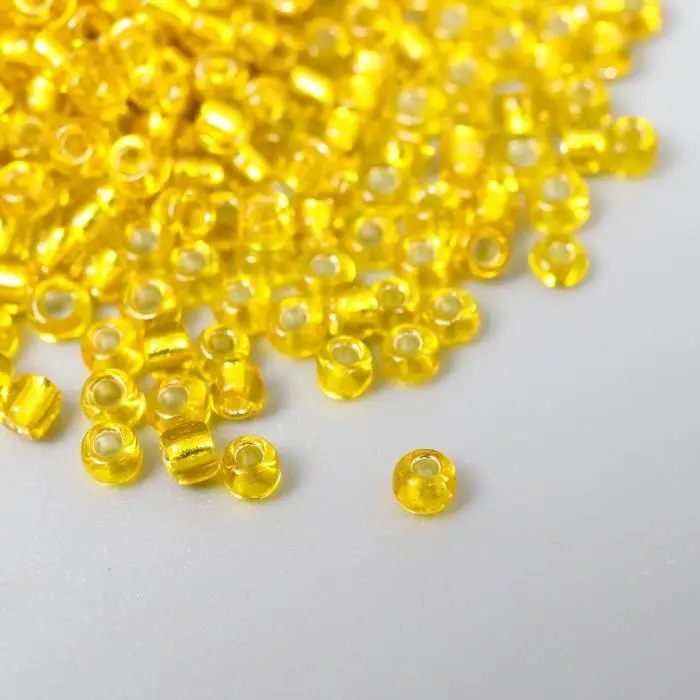 Бисер круглый 12/0 в бутылочке  Бисер круглый 12/0 в бутылочке "Мёд" прозрачно-цветной 20 гр