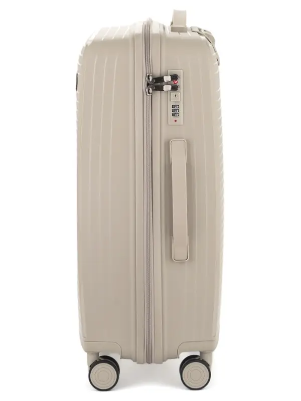 Чемодан на колёсах, 24", кодовый замок, 40&times;24&times;65 см, светло-бежевый