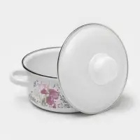 Кастрюля эмалированная &laquo;Мозаика&raquo; 1.5 л, d=15 см, индукция, белая