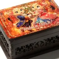 Шкатулка новогодняя &laquo;С Новым Годом!&raquo;, 9.5&times;6.5&times;5.3 см