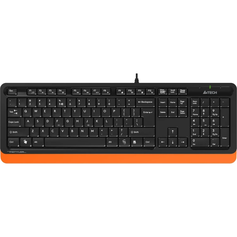 Набор клавиатура+мышь A4Tech Fstyler F1010 кл:черн/оранж м:черн/оранж USB