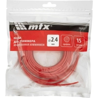 Леска для триммера армированная алюминием&nbsp;MTX круглая 2,4 мм х 15 м (96885)