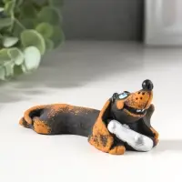 Фигура "Такса с костью" 4,6х4,5х10,6см