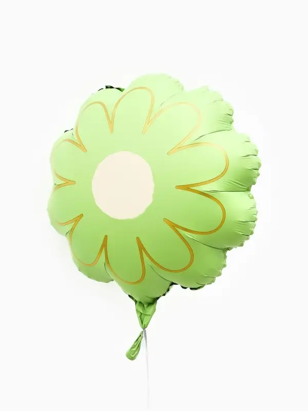 Воздушный шар фольгированный 21" "Ромашка" золотые лепестки, цвет мятный сатин, набор 5 штук   10936
