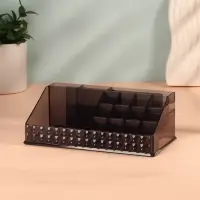 Органайзер для хранения косметики, 16 секций, 12.5&times;21.5&times;8 см, чёрный