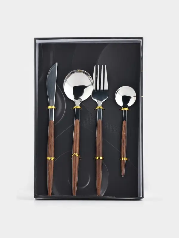 Столовые приборы Magistro &laquo;Древо&raquo;, 4 предмета, нержавеющая сталь, цвет металла серебряный