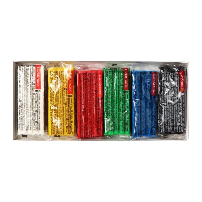 Пластилин 6 цветов, 108 г, ErichKrause Пластилин 6 цветов, 108 г, ErichKrause "Jolly Friends", со стеком, в картонной упаковке