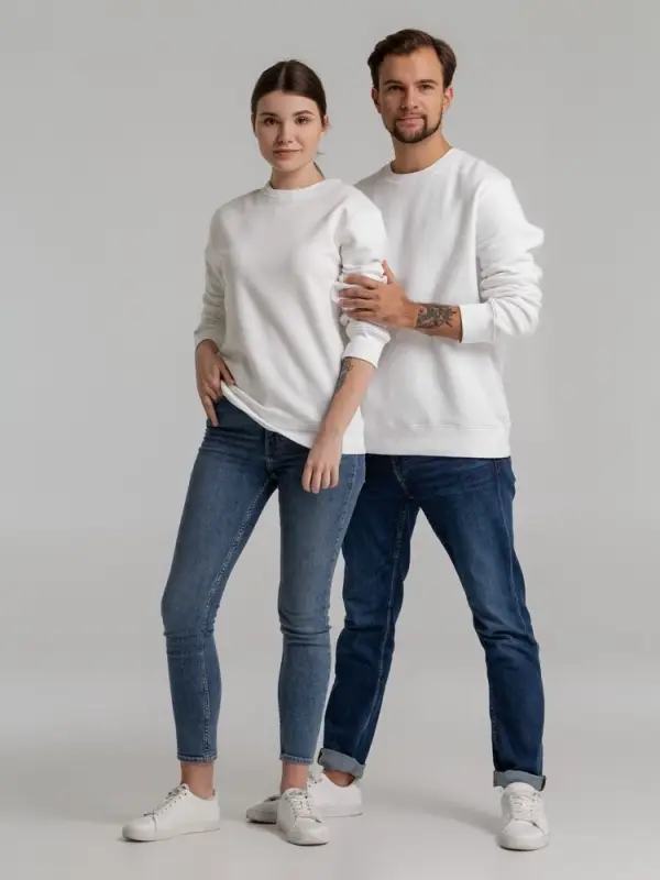 Свитшот унисекс King, белый, размер XS Свитшот унисекс King, белый, размер XS