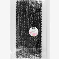 Тесьма декоративная &laquo;Шанель&raquo;, 8 мм, 10&plusmn;1 м, чёрная с серебряной нитью