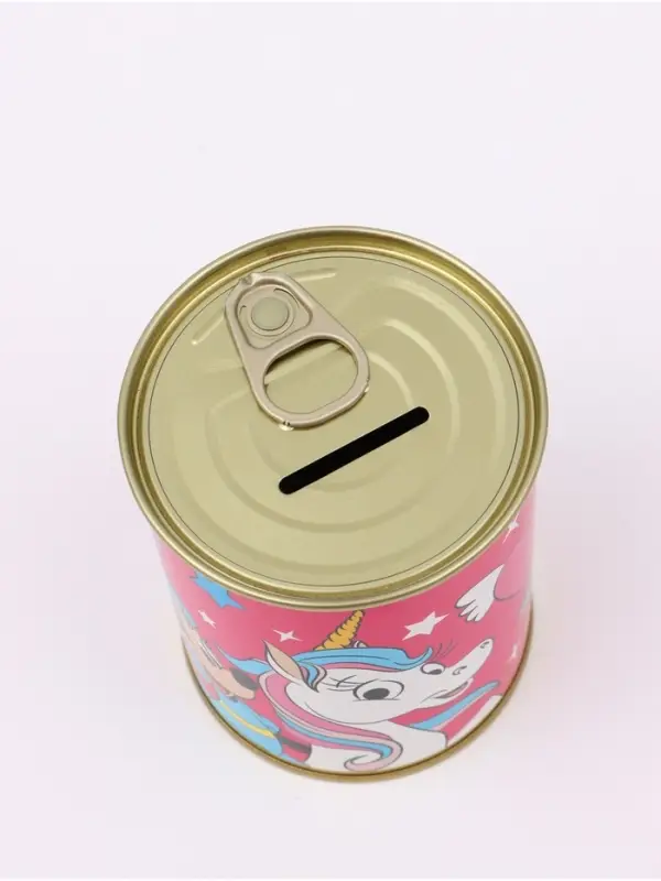 Копилка металлическая, 9.5 см &times; 7.5 см &times; 7.5 см