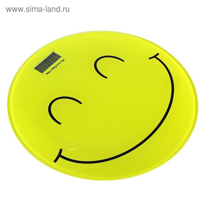 Весы напольные Irit IR-7251, электронные, до 150 кг, стекло, 1хCR2032, рисунок  Весы напольные Irit IR-7251, электронные, до 150 кг, стекло, 1хCR2032, рисунок "смайлик"