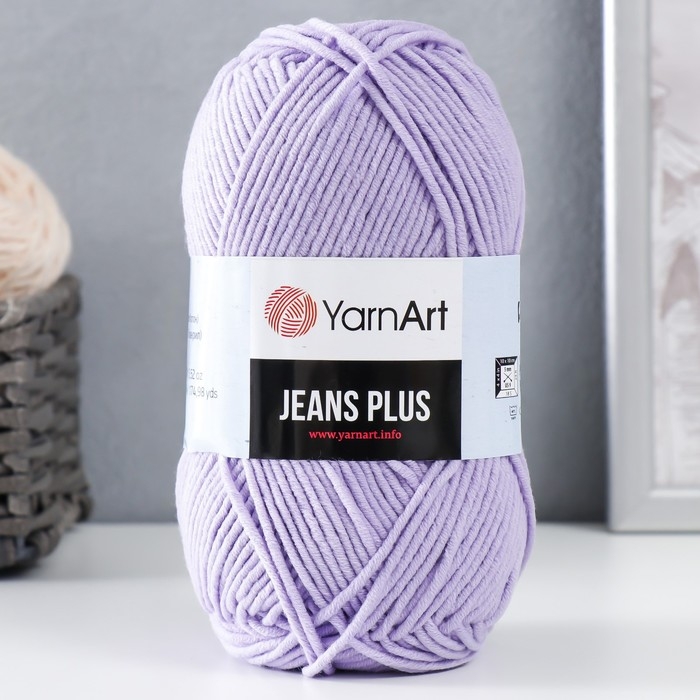 Пряжа для вязания спицами, крючком YarnArt, Jeans plus, 55% хлопок, 45% акрил, 160 м/100 г, (89 св. сирень) Пряжа для вязания спицами, крючком YarnArt, Jeans plus, 55% хлопок, 45% акрил, 160 м/100 г, (89 св. сирень)