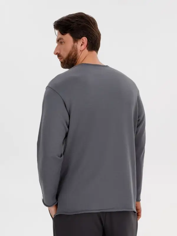 Лонгслив унисекс Siluetti Fuori, серый, размер S/M Лонгслив унисекс Siluetti Fuori, серый, размер S/M