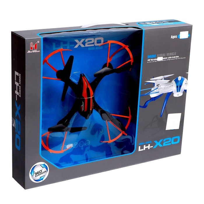 Квадрокоптер LH-X20WF, камера, передача изображения на смартфон, Wi-FI, цвет чёрно-оранжевый Квадрокоптер LH-X20WF, камера, передача изображения на смартфон, Wi-FI, цвет чёрно-оранжевый