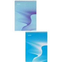 Блокнот А5,80л,клетка,метал.гребень,цв.обложка Forma,в ассорт