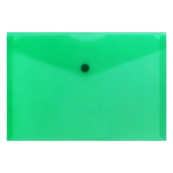 Набор папок-конвертов на кнопке А5 150мкм Calligrata  прозрачные, микс 5шт