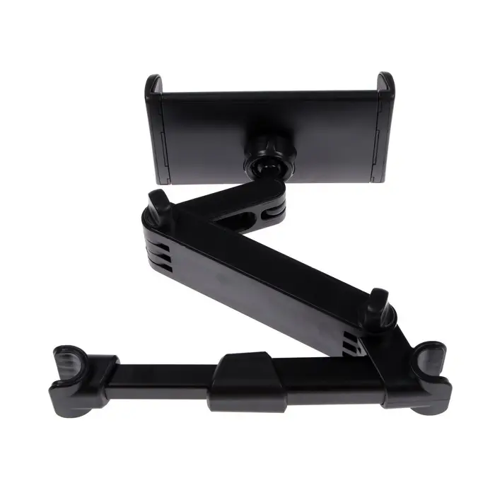 Держатель для телефона/планшета, на подголовник авто, телескопический, 11-21 см, чёрный