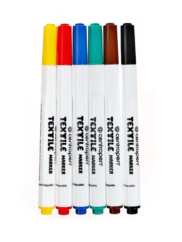 Набор маркеров для ткани Centropen 2739, 6 цветов, узел 3.9 мм, линия 1.8 мм