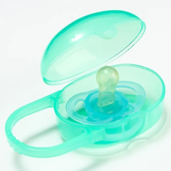 Контейнер для хранения и стерилизации детских сосок и пустышек, цвет зеленый Контейнер для хранения и стерилизации детских сосок и пустышек, цвет зеленый