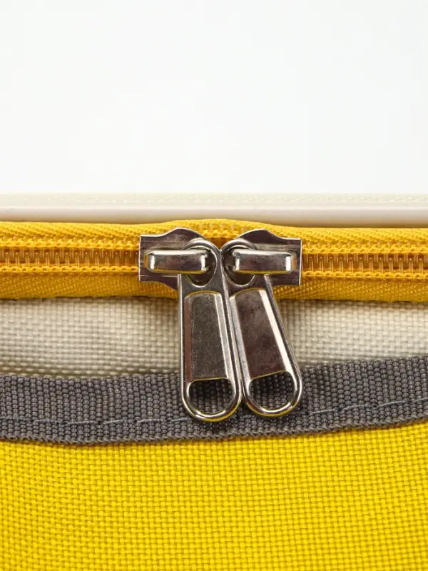 Сумка-переноска с органайзером и окном, 45&times;26&times;29 см, серо-жёлтая