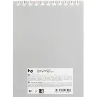 Блокнот BG &laquo;Для конференций&raquo;, А6, 60 листов, на гребне, обложка из мелованного картона, серый