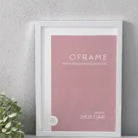 Фоторамка для фото 21х29,7 см (А4) "Oframe", пластик, серебро, (пластик экран)