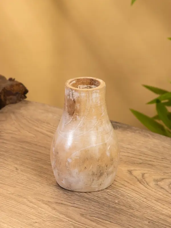 Подсвечник, d=4 см, 9&times;9&times;15 см, дерево джати, коричневый