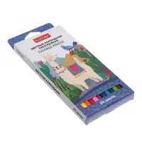 Карандаши 24цв, Hatber, заточ, трехгр,  коробка, европодвес 63840