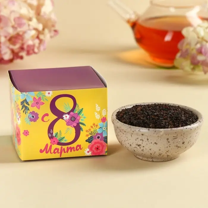 УЦЕНКА Набор "С 8 Марта": крем-мёд, чай 50 г