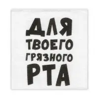 Салфетки бумажные однослойные &laquo;Для твоего грязного рта&raquo;, 24&times;24 см, 20 шт.