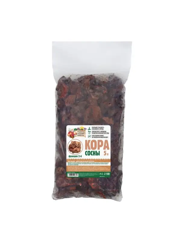 Кора сосны &laquo;Рецепты Дедушки Никиты&raquo;, фр 2-6, 5 л