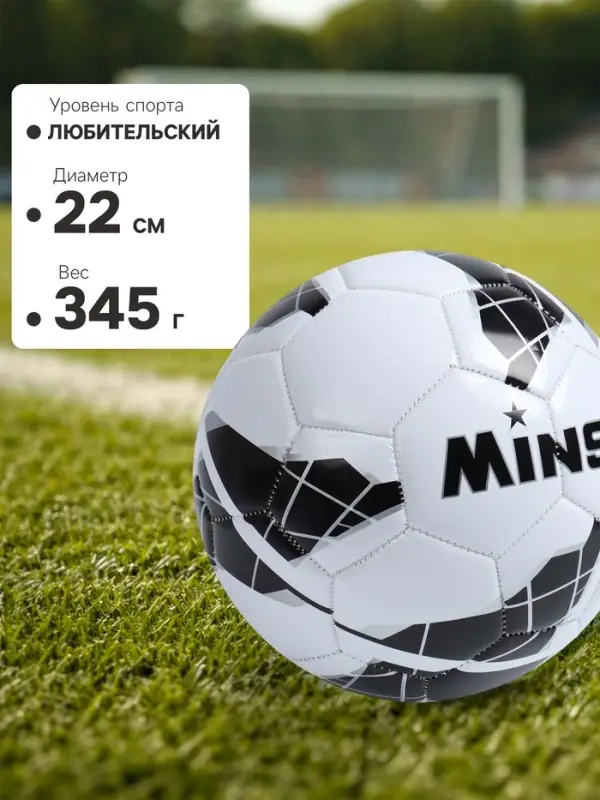 Футбольный мяч MINSA, машинная сшивка, 32 панели, р. 5, TPU