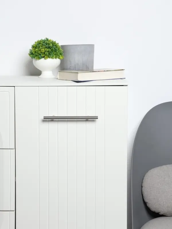 Ручка рейлинг ТУНДРА, нерж. сталь, d=12 мм, м/о 128 мм, цвет никель, фасовка 500 шт.