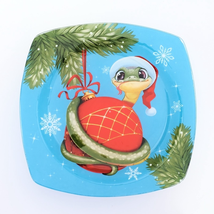 Тарелка плоская Тарелка плоская "Змейка", 20 см