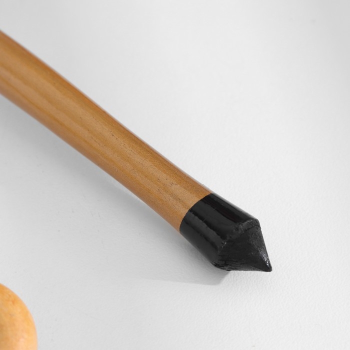 Ложка деревянная «Чернушка», полубаская, хохлома Ложка деревянная «Чернушка», полубаская, хохлома