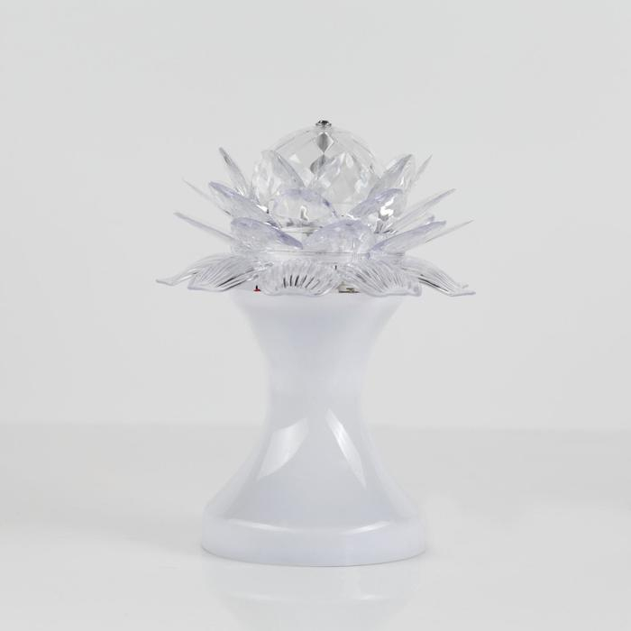 Световой прибор «Цветок» 12.5 см, свечение RGB, 220 В, белый Световой прибор «Цветок» 12.5 см, свечение RGB, 220 В, белый