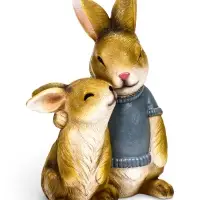 Садовая фигура 23 х 18 х 12 см  "Заяц с дочкой"