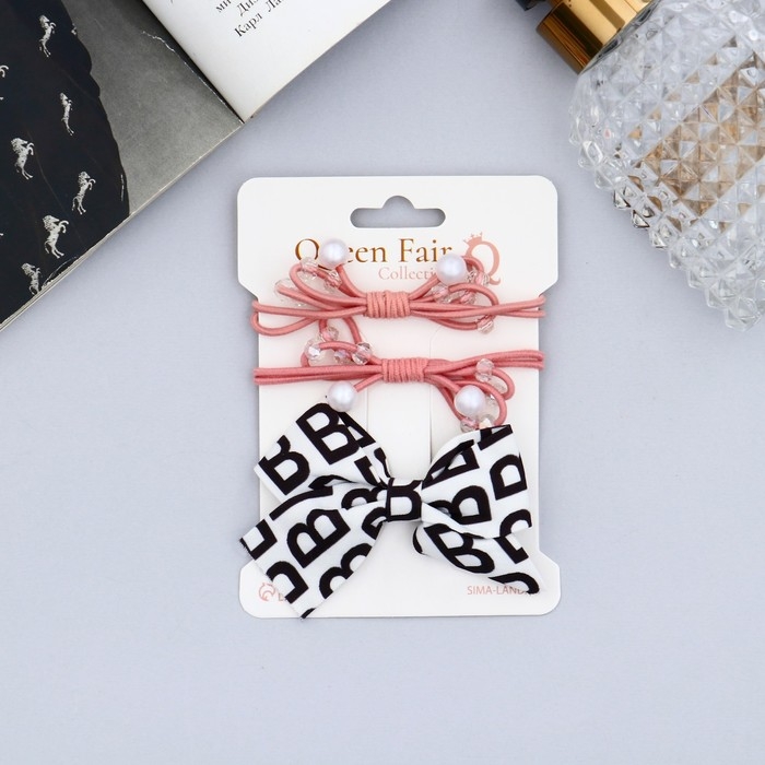 Набор для волос Набор для волос "Эстер" (2 резинки, 1 зажим 4 см) буквы блеск