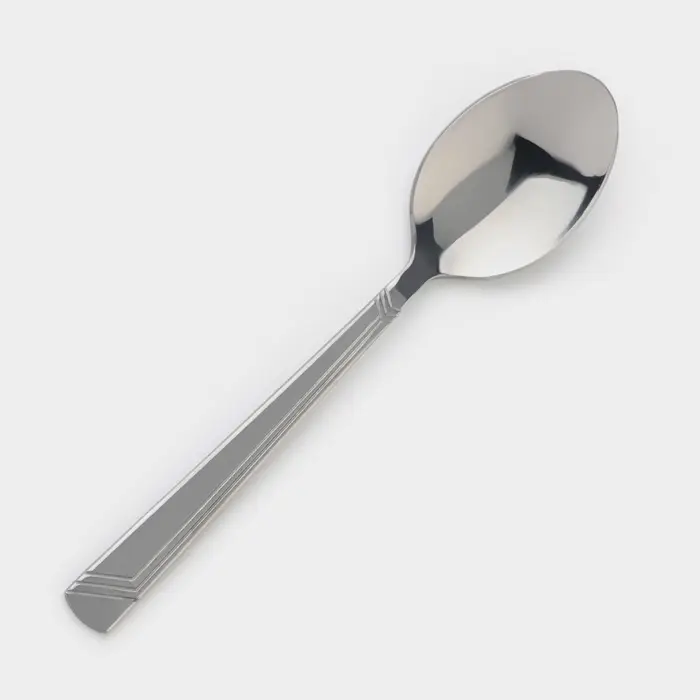 Ложка чайная &laquo;Аппетит&raquo;, длина 14 см, толщина 2 мм, цвет серебряный