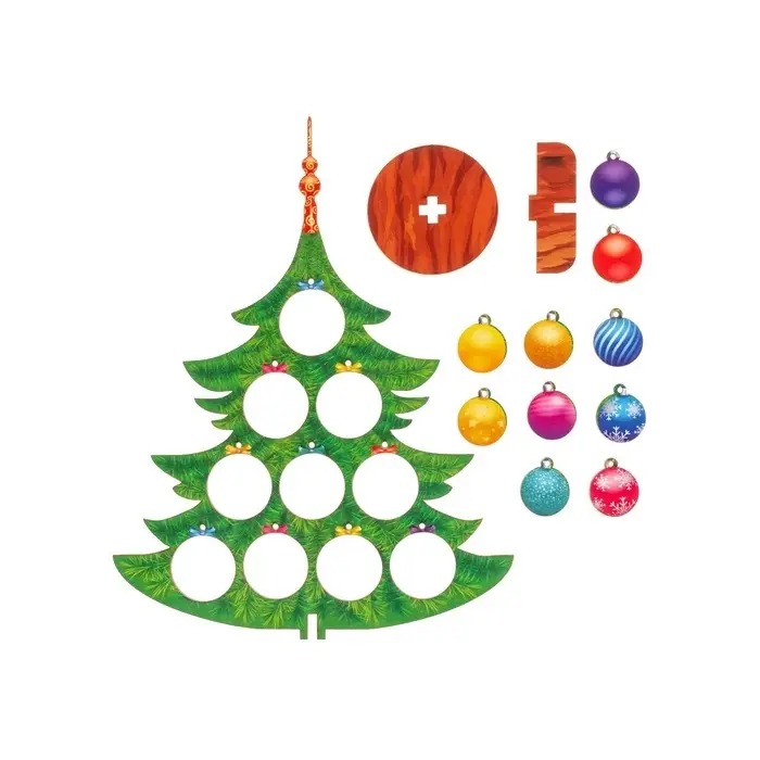 Модель из дерева WoodLand Toys &laquo;Ёлка сборная. Разноцветные шарики&raquo;