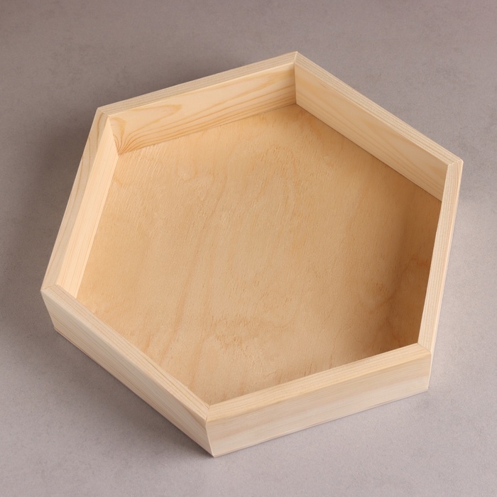 Кашпо деревянное, Шестёрка  28х24,5х5см Кашпо деревянное, Шестёрка  28х24,5х5см