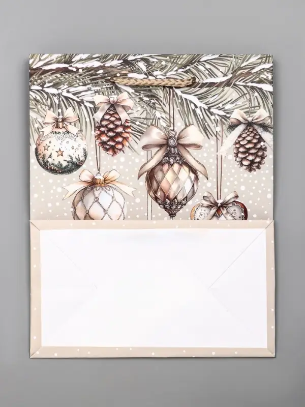 Пакет подарочный новогодний ламинированный, «Новогодние игрушки» , 18×10×22.3 см Пакет подарочный новогодний ламинированный, «Новогодние игрушки» , 18×10×22.3 см