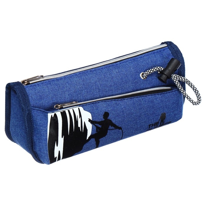 Пенал школьный на молнии Calligrata Пенал школьный на молнии Calligrata "Спорт", 2 отделения, синий