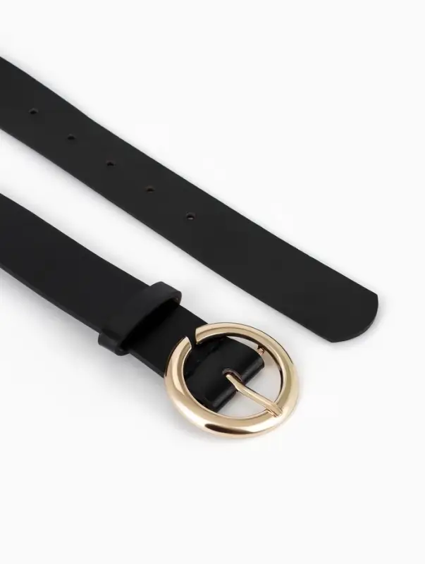 Ремень женский, 4&times;110 см, матовая пряжка, 1 прокол, чёрный