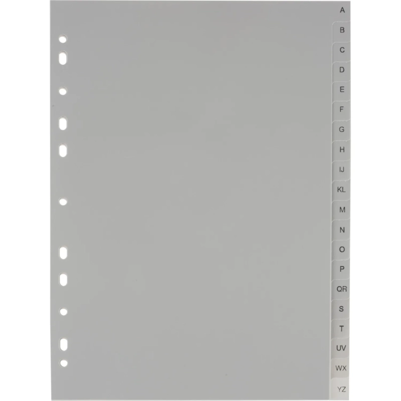 Разделитель листов из сер.пласт. алфавит А-Z ,Attache, А4, 20 разделов