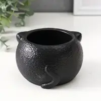 Подставка для мелочей «Кот», 6×9.5×10 см, чёрная